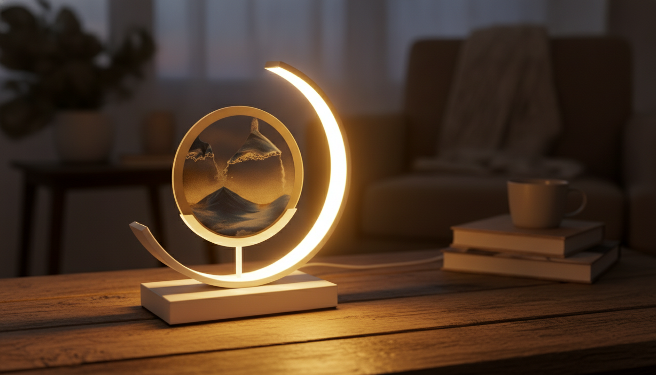 3D Quicksand LED Sandscape Night Light for Calm Ambience
