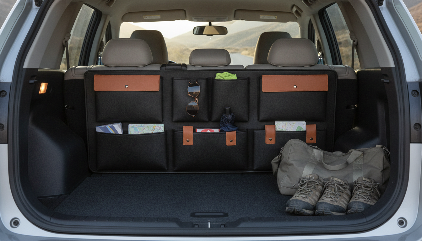 Hold&Go Hanging Car Trunk Organizer: Compact Control