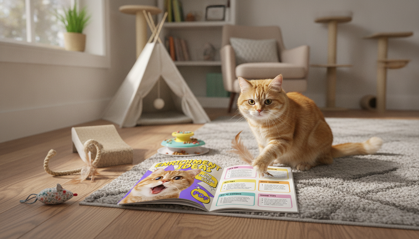 Indoor Cat Enrichment: DIY Toys, Play Routines & Home Tips