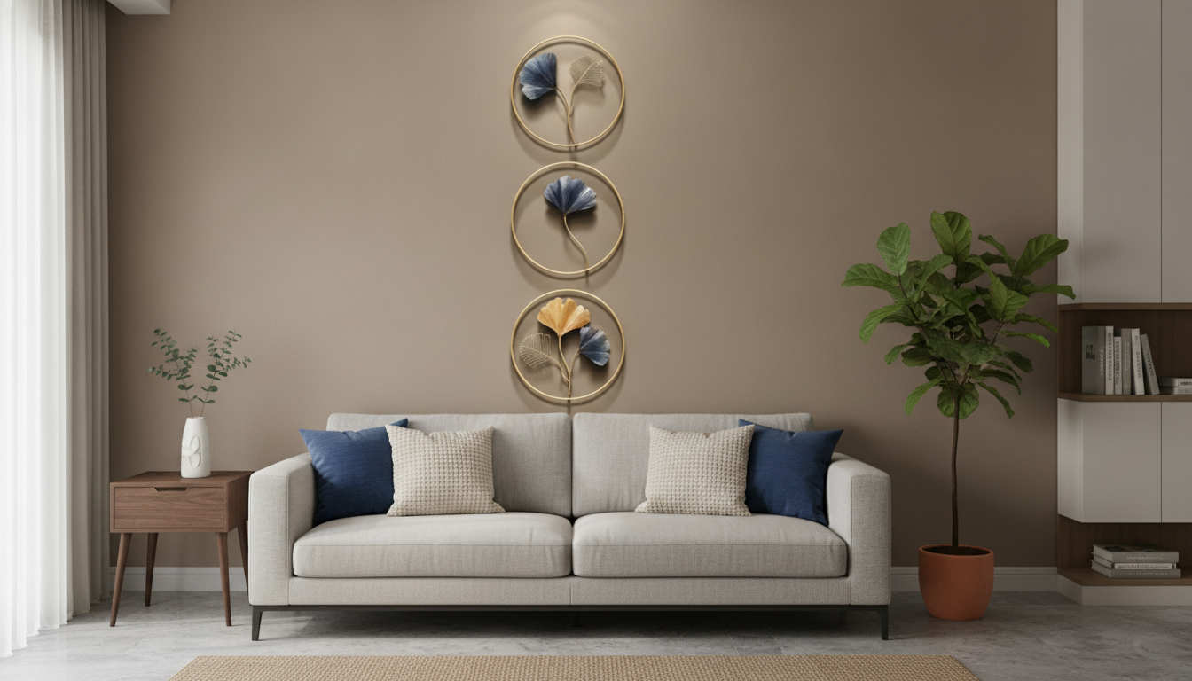 Modern Metal Ginkgo Leaf Wall Decor: Styling & Placement