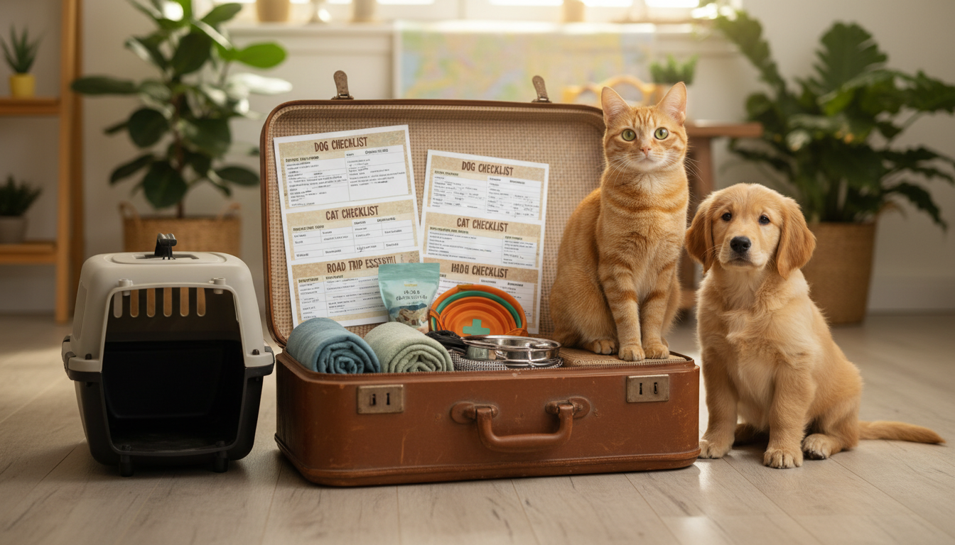 Pet Travel Essentials Checklist: Safe Road Trips for Dogs & Cats